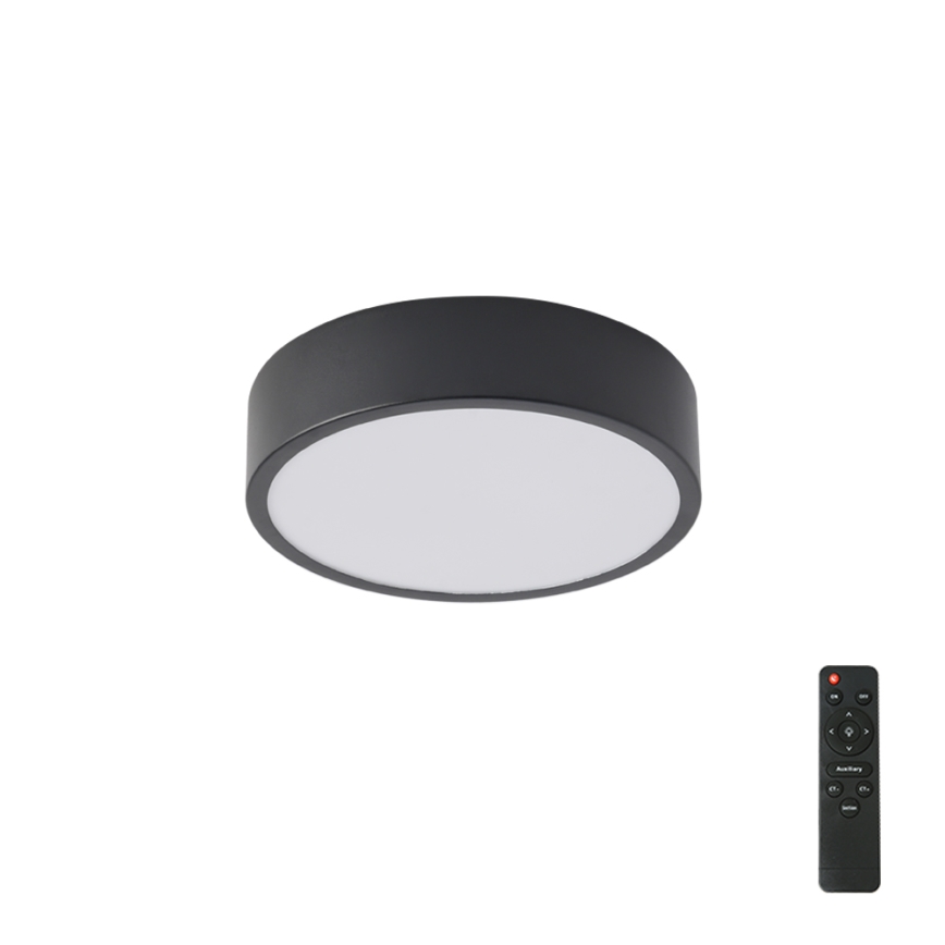 Brilagi - POOL LED Dimmable Ceiling Light LED/18W/230V 3000-6000K 20 cm Black + Remote Control