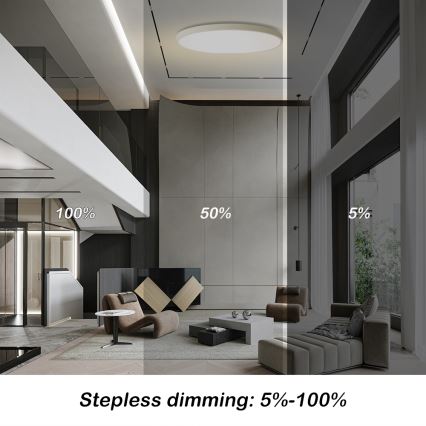 Brilagi - Dimmable LED Ceiling Light POOL SMART LED/180W/230V 3000-6000K Ø 120 cm Wi-Fi Tuya white + remote control
