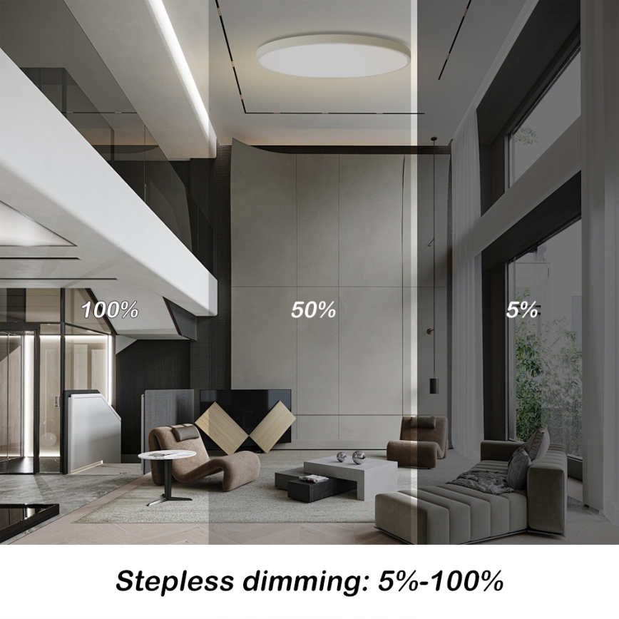 Brilagi - Dimmable LED Ceiling Light POOL SMART LED/180W/230V 3000-6000K Ø 120 cm Wi-Fi Tuya white + remote control