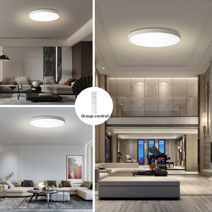 Brilagi - Dimmable LED Ceiling Light POOL SMART LED/180W/230V 3000-6000K Ø 120 cm Wi-Fi Tuya white + remote control