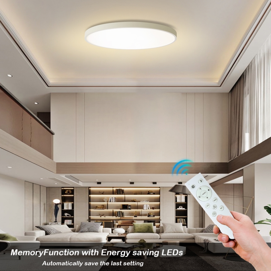 Brilagi - Dimmable LED Ceiling Light POOL SMART LED/180W/230V 3000-6000K Ø 120 cm Wi-Fi Tuya white + remote control