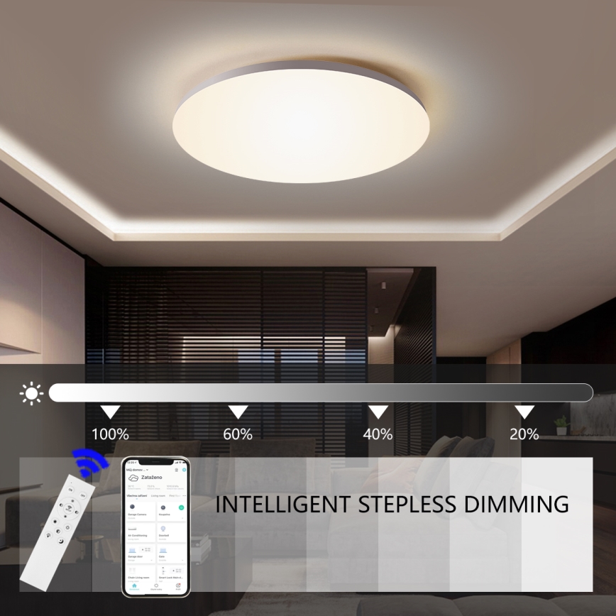 Brilagi - Dimmable SMART LED Ceiling Light / 24W / 230V / Ø 38 cm / 3000–6000K / Wi‑Fi Tuya Beacon + Remote Control