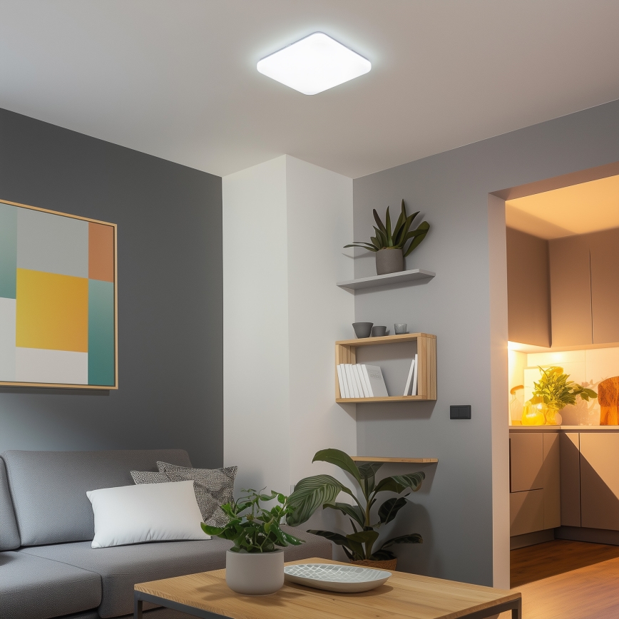 Brilagi - SMART Dimmable LED Ceiling Light LED/28W/230V 43x43 cm 2700-6500K Wi-Fi Tuya + Remote Control