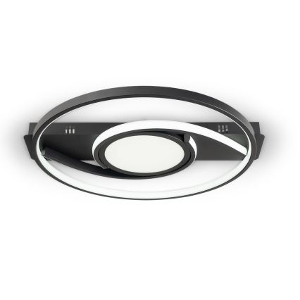 Brilagi - TWIRL LED Dimmable Ceiling Light LED/38W/230V 3000-6000K black + remote control