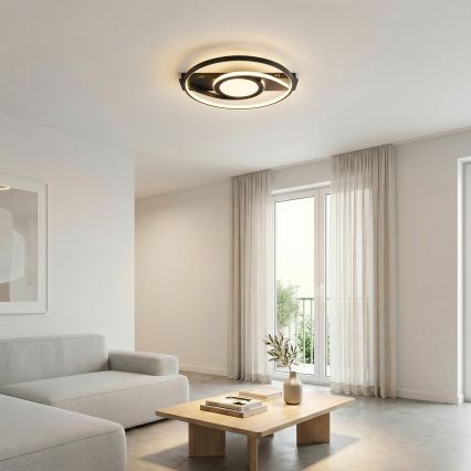 Brilagi - TWIRL LED Dimmable Ceiling Light LED/38W/230V 3000-6000K black + remote control