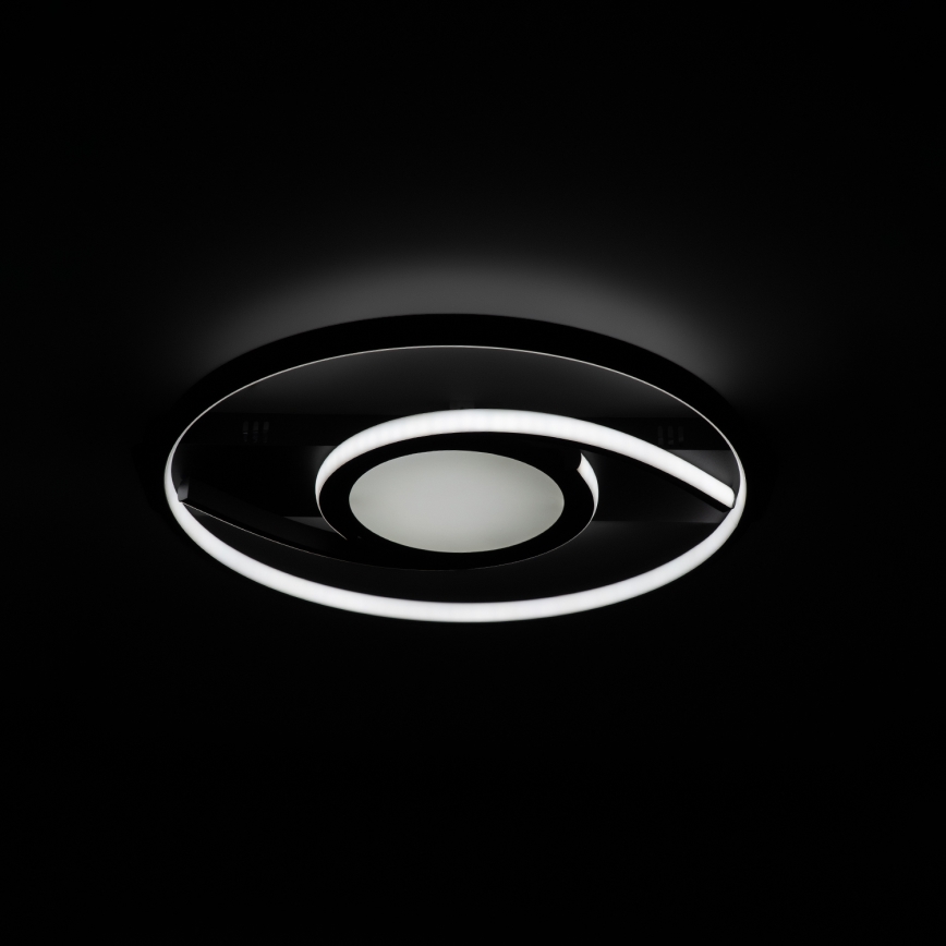 Brilagi - TWIRL LED Dimmable Ceiling Light LED/38W/230V 3000-6000K black + remote control