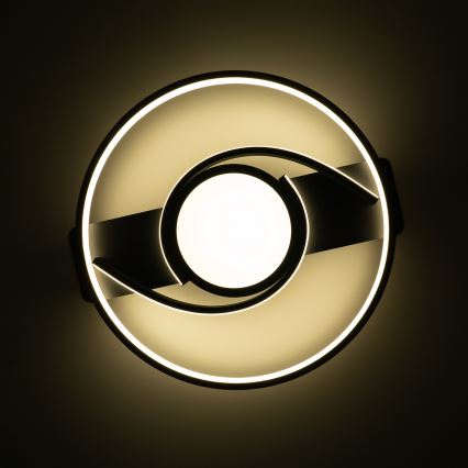 Brilagi - TWIRL LED Dimmable Ceiling Light LED/38W/230V 3000-6000K black + remote control
