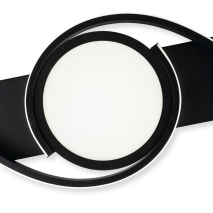 Brilagi - TWIRL LED Dimmable Ceiling Light LED/38W/230V 3000-6000K black + remote control