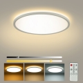 Brilagi - Dimmable Ultra Slim LED Ceiling Light 24W/230V 2700-6500K Ø 42 cm white + remote control