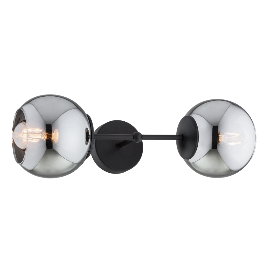 BRILAGI - DIOR Wall Lamp 2xE27/60W/230V Black/Smoked Grey