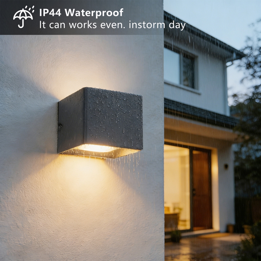 Brilagi - DONNANI LED Outdoor Wall Light 5W/230V, 10 cm, Anthracite, IP44