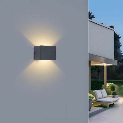 Brilagi - DONNANI LED Outdoor Wall Light 5W/230V, 10 cm, Anthracite, IP44