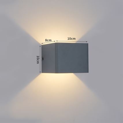 Brilagi - DONNANI LED Outdoor Wall Light 5W/230V, 10 cm, Anthracite, IP44
