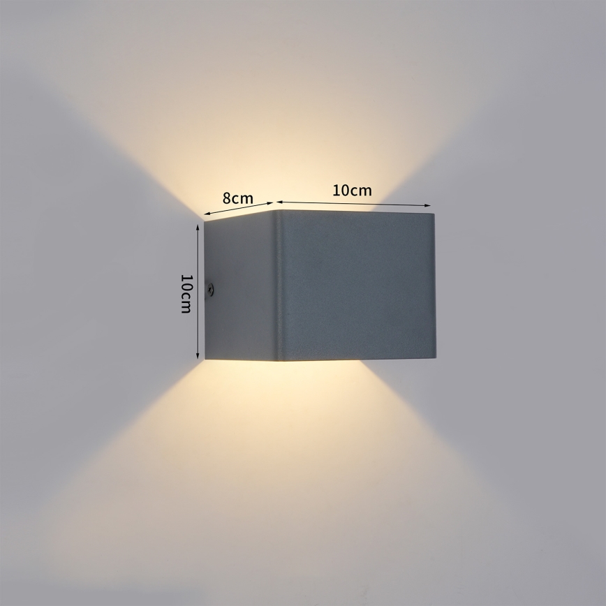 Brilagi - DONNANI LED Outdoor Wall Light 5W/230V, 10 cm, Anthracite, IP44