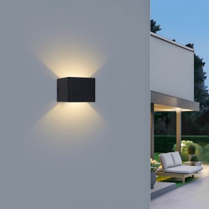 Brilagi - DONNANI LED Outdoor Wall Light, 5W, 230V, 10 cm, Black, IP44