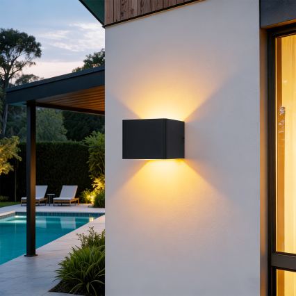 Brilagi - DONNANI LED Outdoor Wall Light, 5W, 230V, 10 cm, Black, IP44