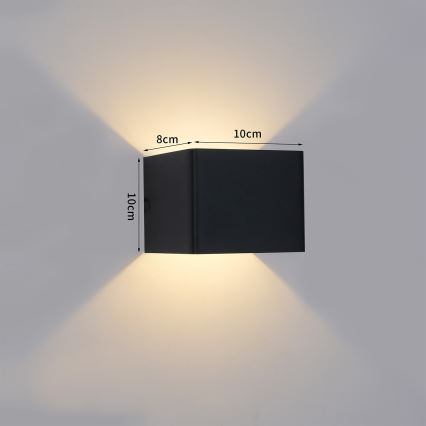 Brilagi - DONNANI LED Outdoor Wall Light, 5W, 230V, 10 cm, Black, IP44