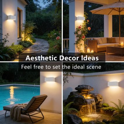Brilagi - DONNANI LED Outdoor Wall Light, 7W/230V, 20 cm, White, IP44