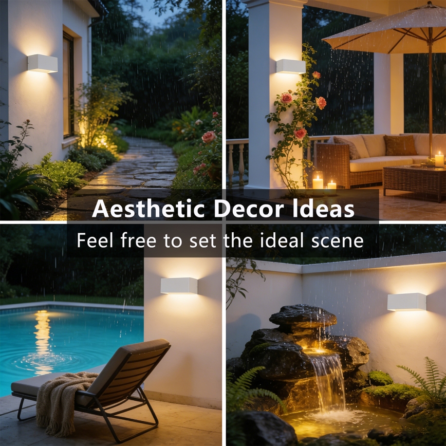 Brilagi - DONNANI LED Outdoor Wall Light, 7W/230V, 20 cm, White, IP44