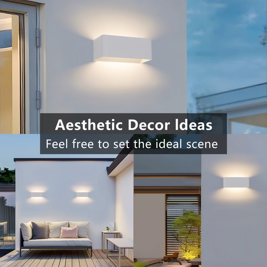 Brilagi - DONNANI LED Outdoor Wall Light, 7W/230V, 20 cm, White, IP44
