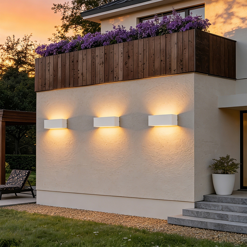 Brilagi - DONNANI LED Outdoor Wall Light, 7W/230V, 20 cm, White, IP44