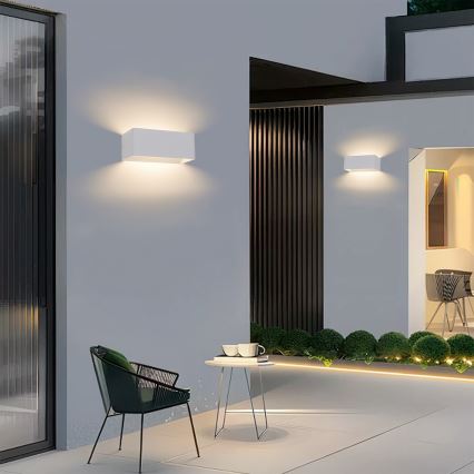 Brilagi - DONNANI LED Outdoor Wall Light, 7W/230V, 20 cm, White, IP44