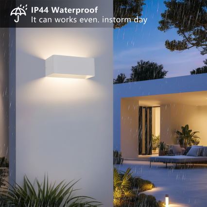 Brilagi - DONNANI LED Outdoor Wall Light, 7W/230V, 20 cm, White, IP44
