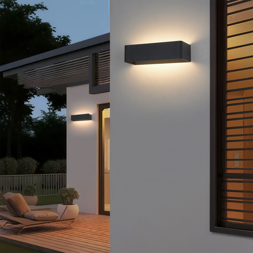 Brilagi - DONNANI LED Outdoor Wall Light LED/12W/230V 30 cm Black IP44