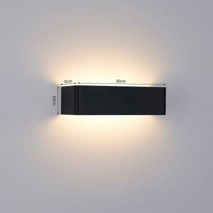 Brilagi - DONNANI LED Outdoor Wall Light LED/12W/230V 30 cm Black IP44