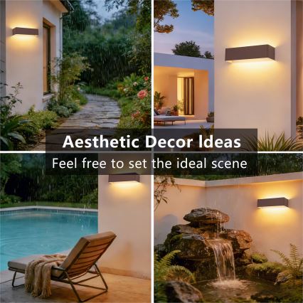 Brilagi - DONNANI LED Outdoor Wall Light LED/12W/230V Brown IP44