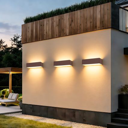 Brilagi - DONNANI LED Outdoor Wall Light LED/12W/230V Brown IP44