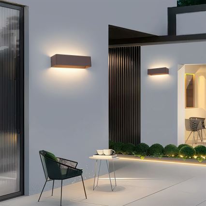 Brilagi - DONNANI LED Outdoor Wall Light LED/12W/230V Brown IP44