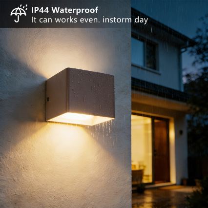 Brilagi - DONNANI LED Outdoor Wall Light LED/5W/230V 10 cm Brown IP44