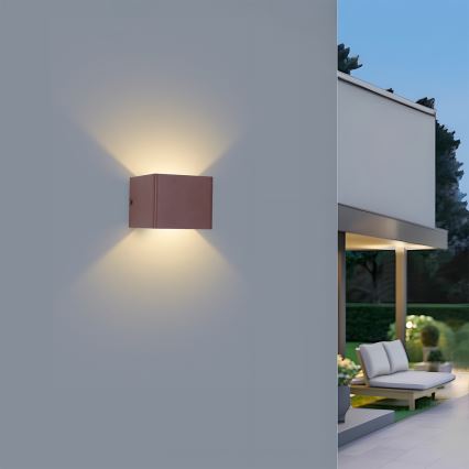 Brilagi - DONNANI LED Outdoor Wall Light LED/5W/230V 10 cm Brown IP44