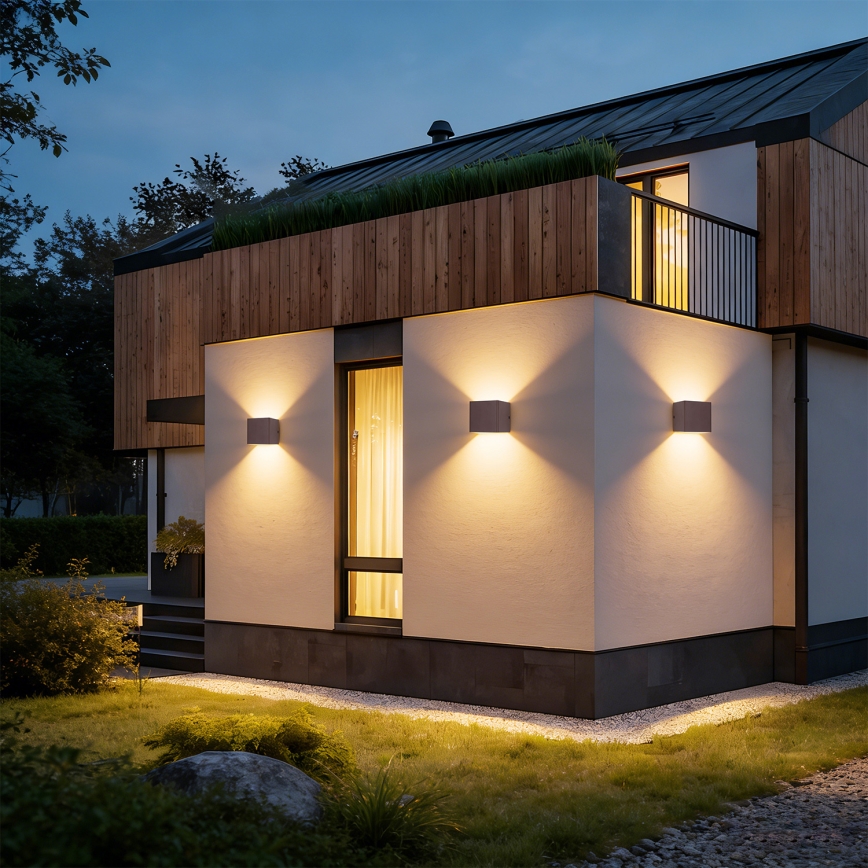 Brilagi - DONNANI LED Outdoor Wall Light LED/5W/230V 10 cm Brown IP44