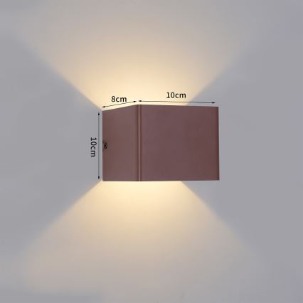 Brilagi - DONNANI LED Outdoor Wall Light LED/5W/230V 10 cm Brown IP44