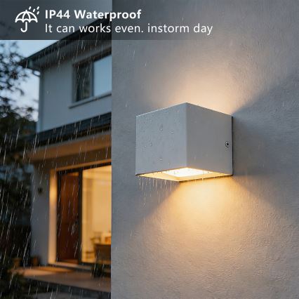 Brilagi - DONNANI LED Outdoor Wall Light LED/5W/230V 10 cm White IP44