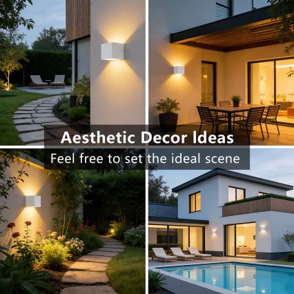 Brilagi - DONNANI LED Outdoor Wall Light LED/5W/230V 10 cm White IP44