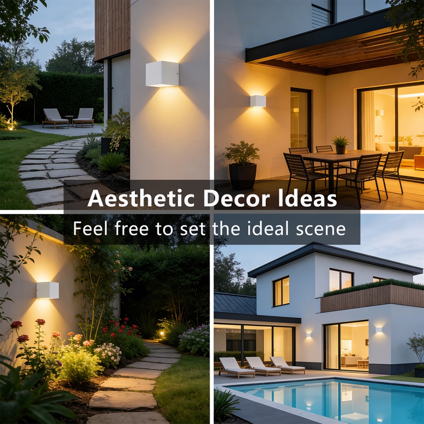 Brilagi - DONNANI LED Outdoor Wall Light LED/5W/230V 10 cm White IP44