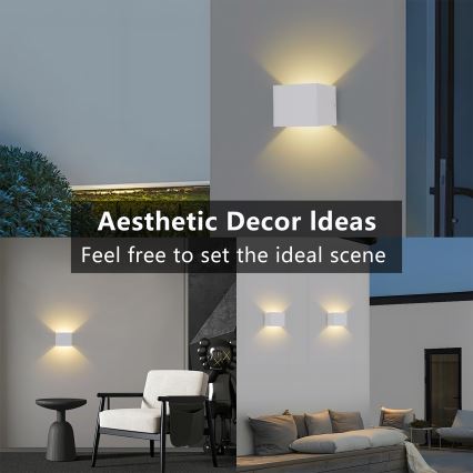 Brilagi - DONNANI LED Outdoor Wall Light LED/5W/230V 10 cm White IP44