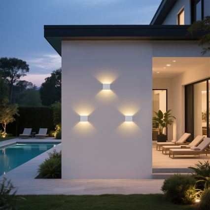 Brilagi - DONNANI LED Outdoor Wall Light LED/5W/230V 10 cm White IP44