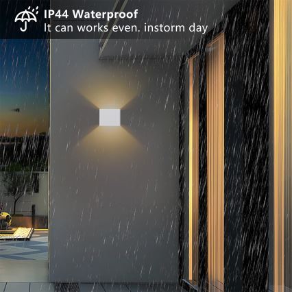 Brilagi - DONNANI LED Outdoor Wall Light LED/5W/230V 10 cm White IP44