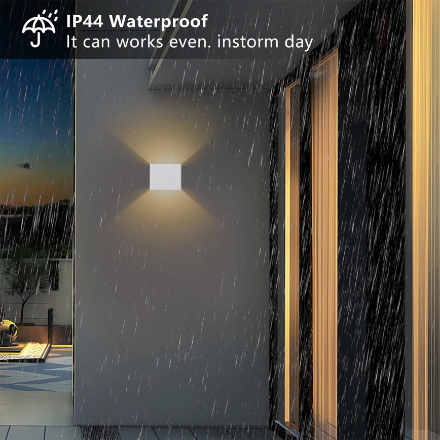 Brilagi - DONNANI LED Outdoor Wall Light LED/5W/230V 10 cm White IP44