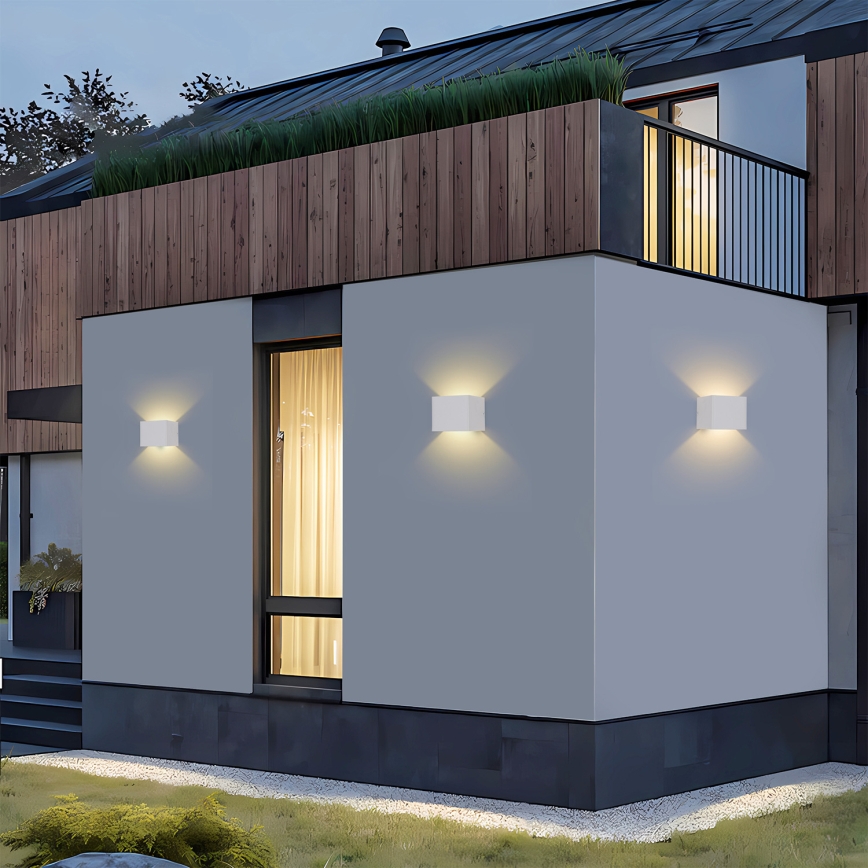 Brilagi - DONNANI LED Outdoor Wall Light LED/5W/230V 10 cm White IP44