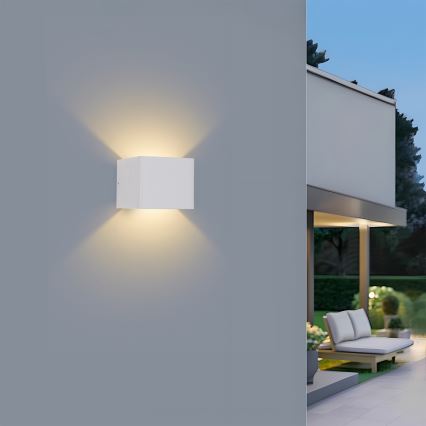 Brilagi - DONNANI LED Outdoor Wall Light LED/5W/230V 10 cm White IP44