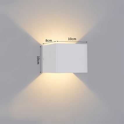 Brilagi - DONNANI LED Outdoor Wall Light LED/5W/230V 10 cm White IP44
