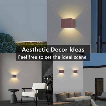 Brilagi - DONNANI LED Outdoor Wall Light LED/5W/230V Brown IP44