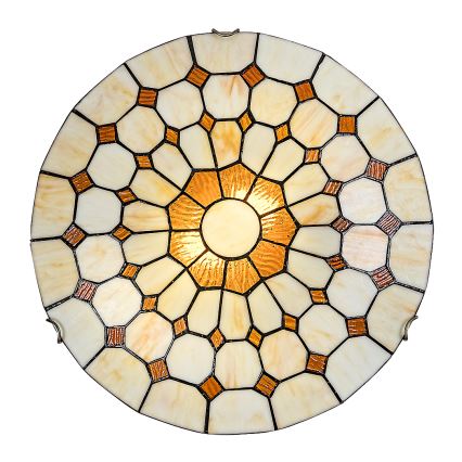 Brilagi - DORAN Tiffany stained-glass ceiling light 2xE27/60W/230V