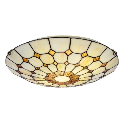 Brilagi - DORAN Tiffany stained-glass ceiling light 2xE27/60W/230V