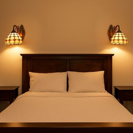 Brilagi - DORAN Tiffany stained-glass wall lamp 1xE27/40W/230V